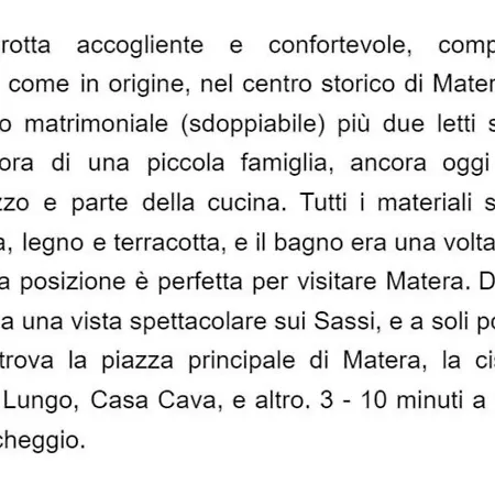 Cave Sassi * Matera